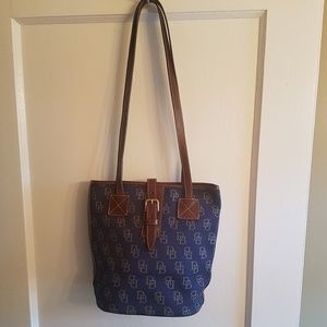 Dooney & Bourke blue/brown shoulder bag